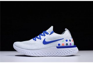 Nike Epic React Flyknit white blue AQ0067-993