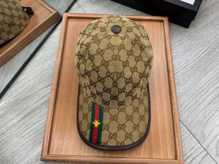 Gucci printed cap brown