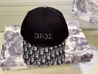 Dior peaked cap with logo printed all over the visor