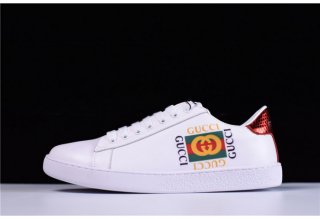 GUCCI ACE EMBROIDERED LOW-TOP SNEAKER WITH GG LOGO