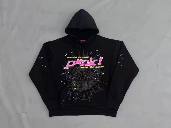 Hip Hop Web Puff Print Sp5der 555555 Hoodie Men Women High