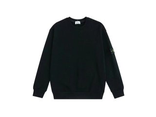 Stone island solid color sweatshirt black