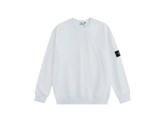 Stone island solid color sweatshirt white