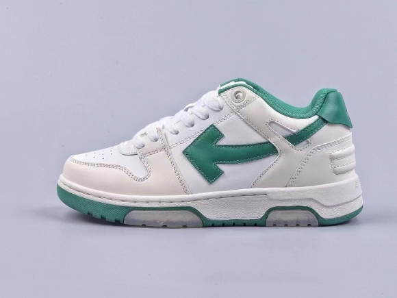 OFF-WHITE Out Of Office "OOO" Low TopsWhite Green 2021 AD0801-001